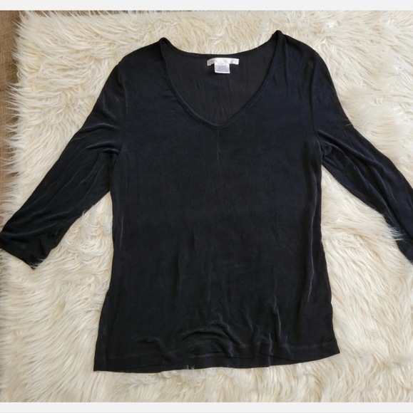 Lot of 5 Womens Shirts XL Blouse Black Denim Ivory Button Up  FLAW - Picture 2 of 12